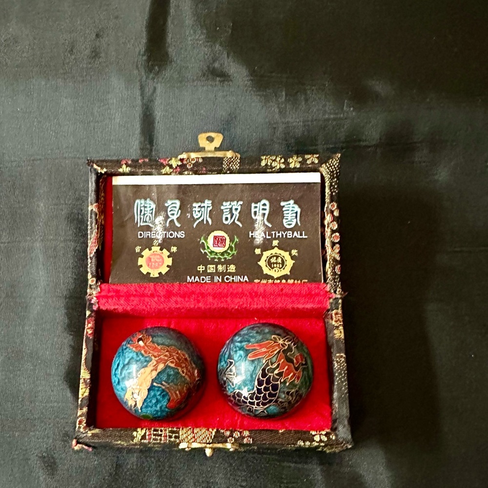 Vintage Chinese Cloisonne Baoding Balls